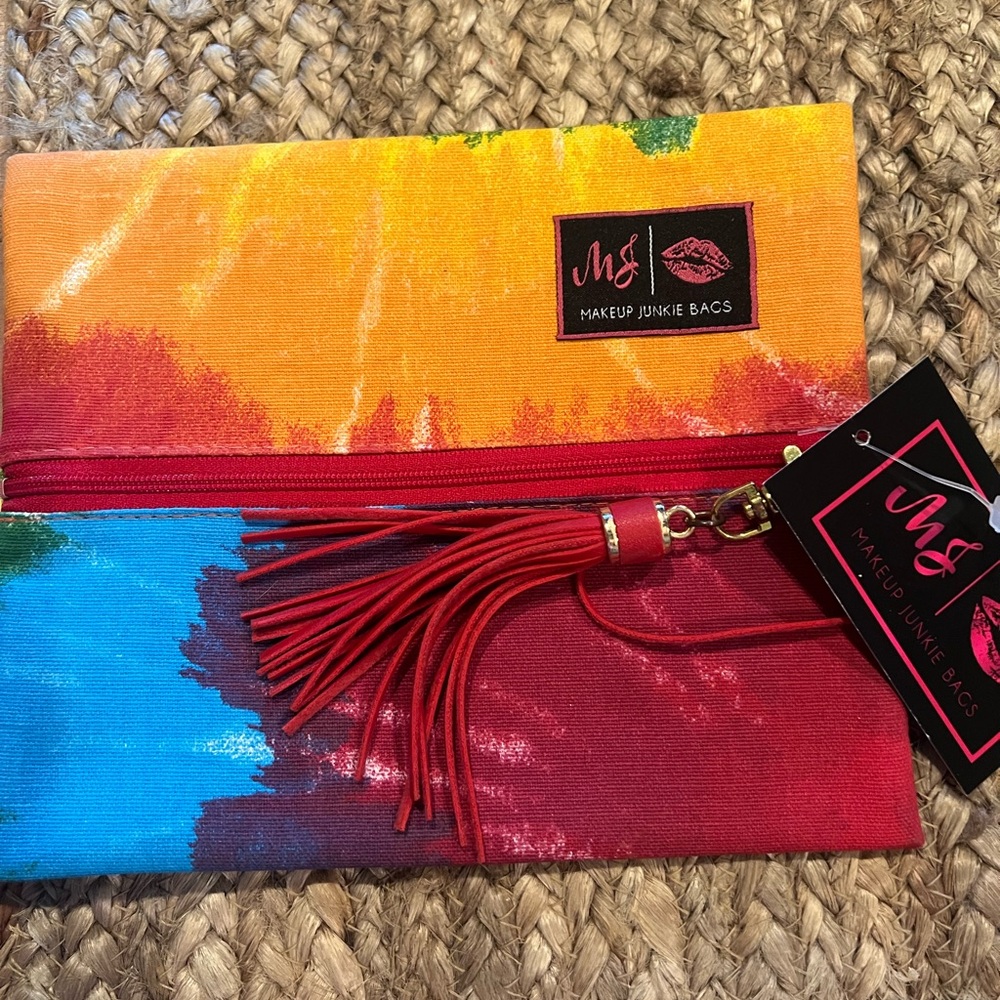 Makeup Junkie Bags Tie Dye Colorful Small Clutch